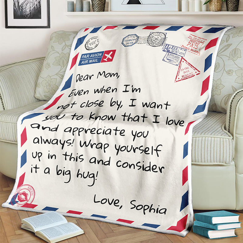 💖For Mom Blanket👩Personalized Mom Blanket, Mom Letter Blanket, Mom Birthday Gift