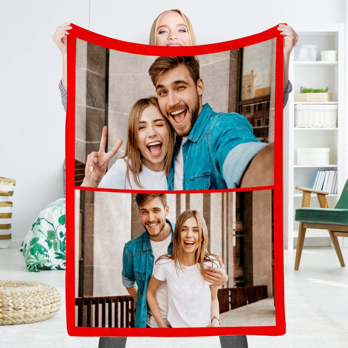 Custom Blanket with Photo, Funny Gifts for Boyfriend,Dad,Mom,Friends,New Year,Birthday