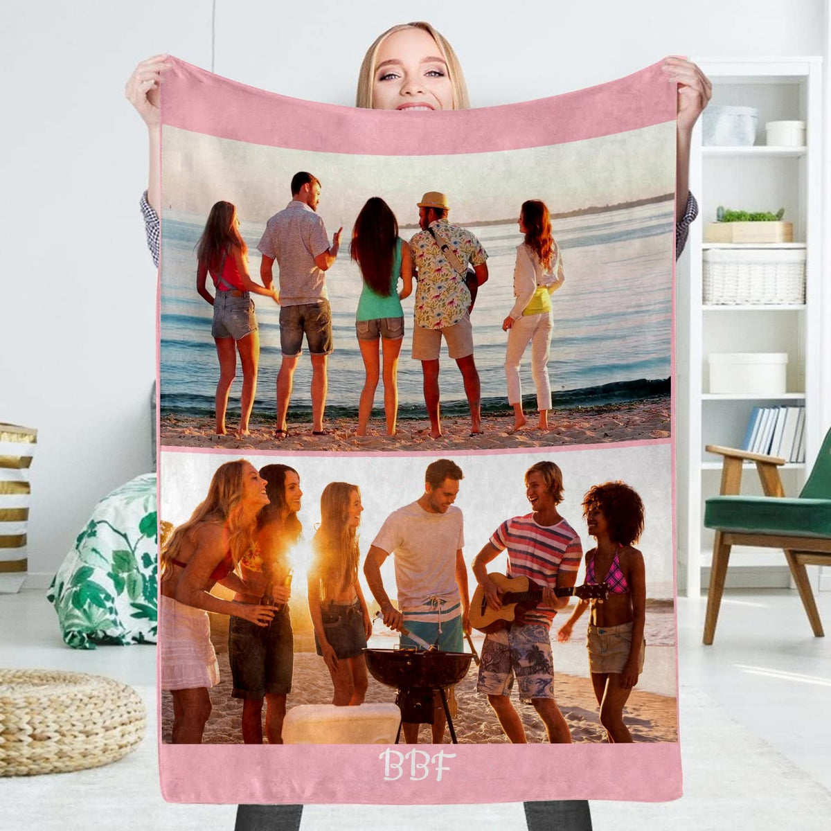 Custom Blanket with Photo, Funny Gifts for Boyfriend,Dad,Mom,Friends,New Year,Birthday