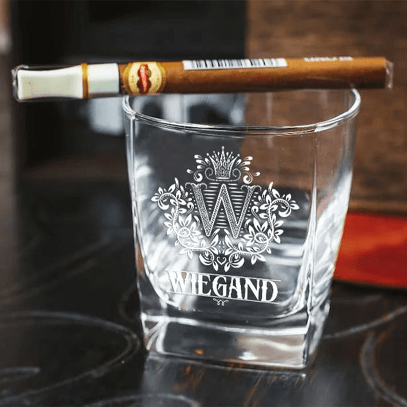RAMIREZ - WHISKEY SET (Wooden box + Decanter + 4 Glasses + 4 Coasters)