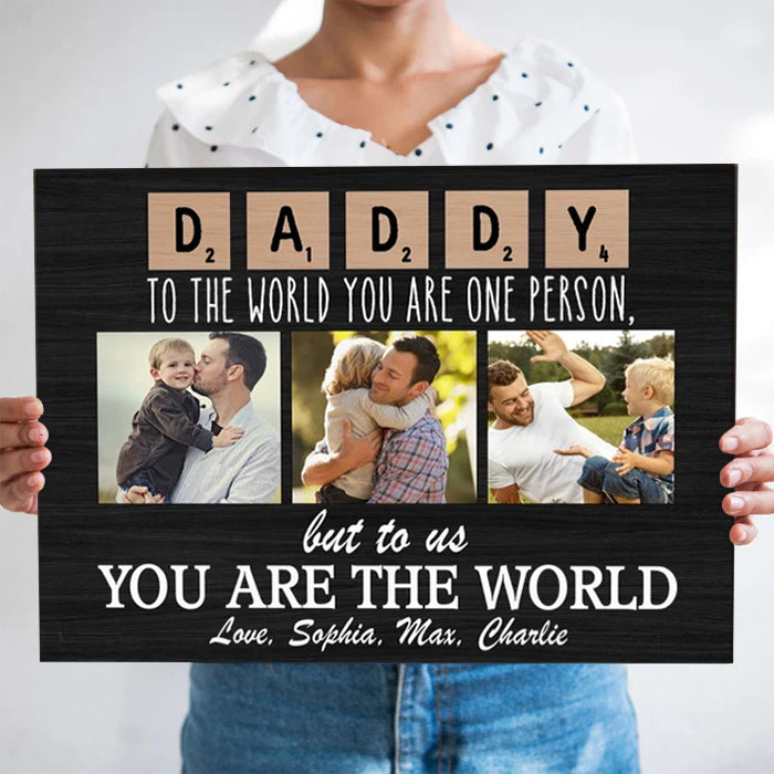 DAD Custom Photo Canvas Gift
