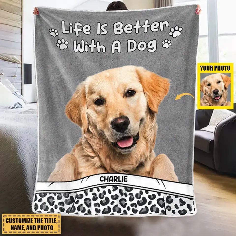 Personalized Custom Pet Blanket - Gift For Pet Owners Pet Lovers