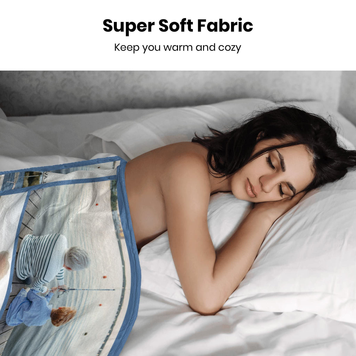 Custom Blanket with Photo, Funny Gifts for Boyfriend,Dad,Mom,Friends,New Year,Birthday