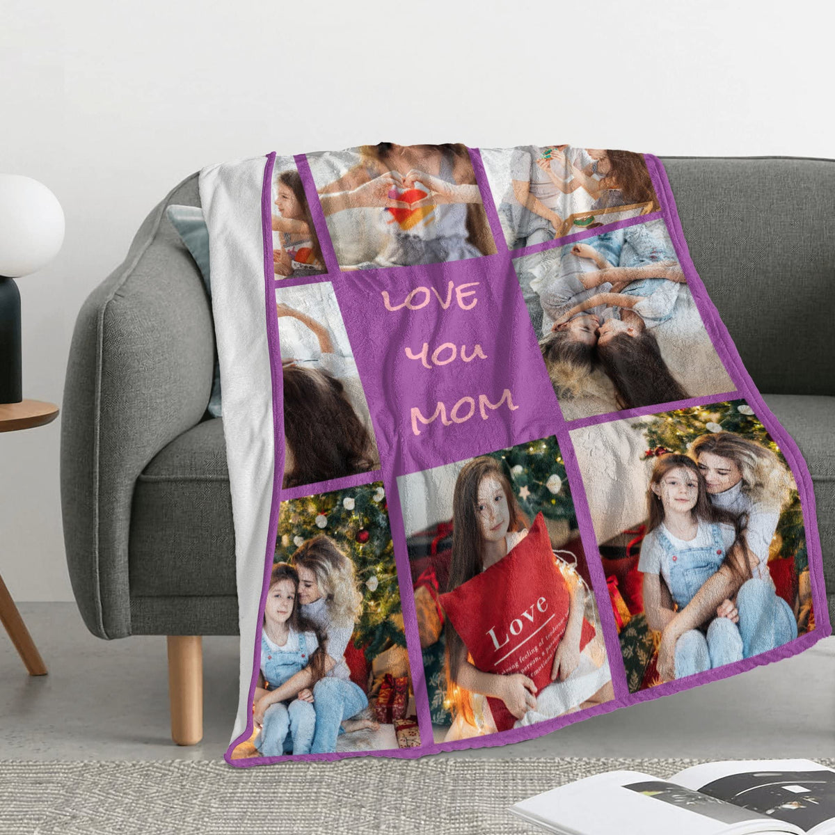Custom Blanket with Photo, Funny Gifts for Boyfriend,Dad,Mom,Friends,New Year,Birthday