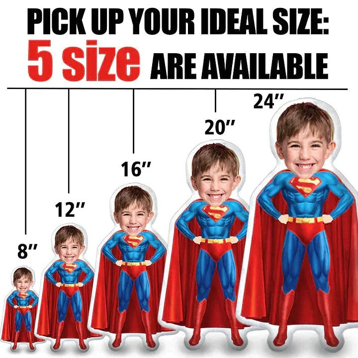 Custom Photo Face Pillow,Happy Christmas Cute Girl Face Pillow, Face Picture Pillow Doll Face Body Pillow Personalized Doll