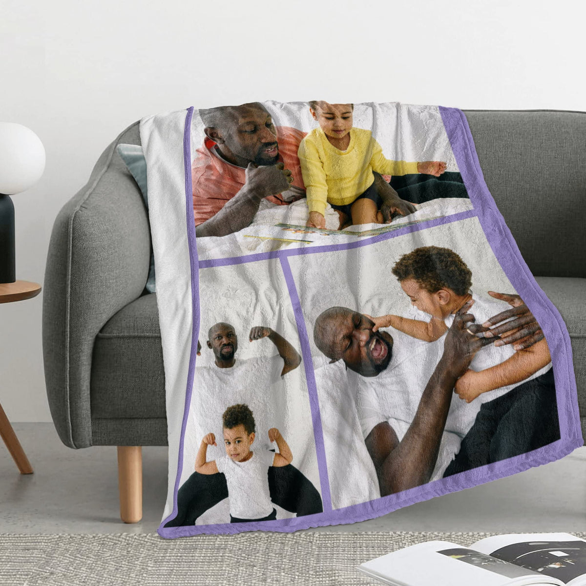 Custom Blanket with Photo, Funny Gifts for Boyfriend,Dad,Mom,Friends,New Year,Birthday