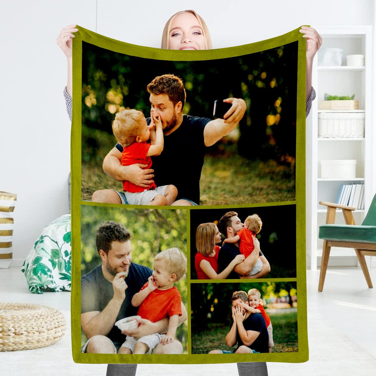 Custom Blanket with Photo, Funny Gifts for Boyfriend,Dad,Mom,Friends,New Year,Birthday