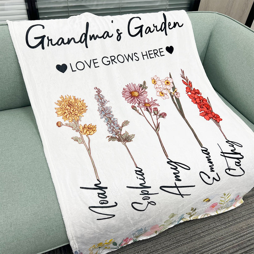 Mama's Garden is Her Children Customized Blanket🌺