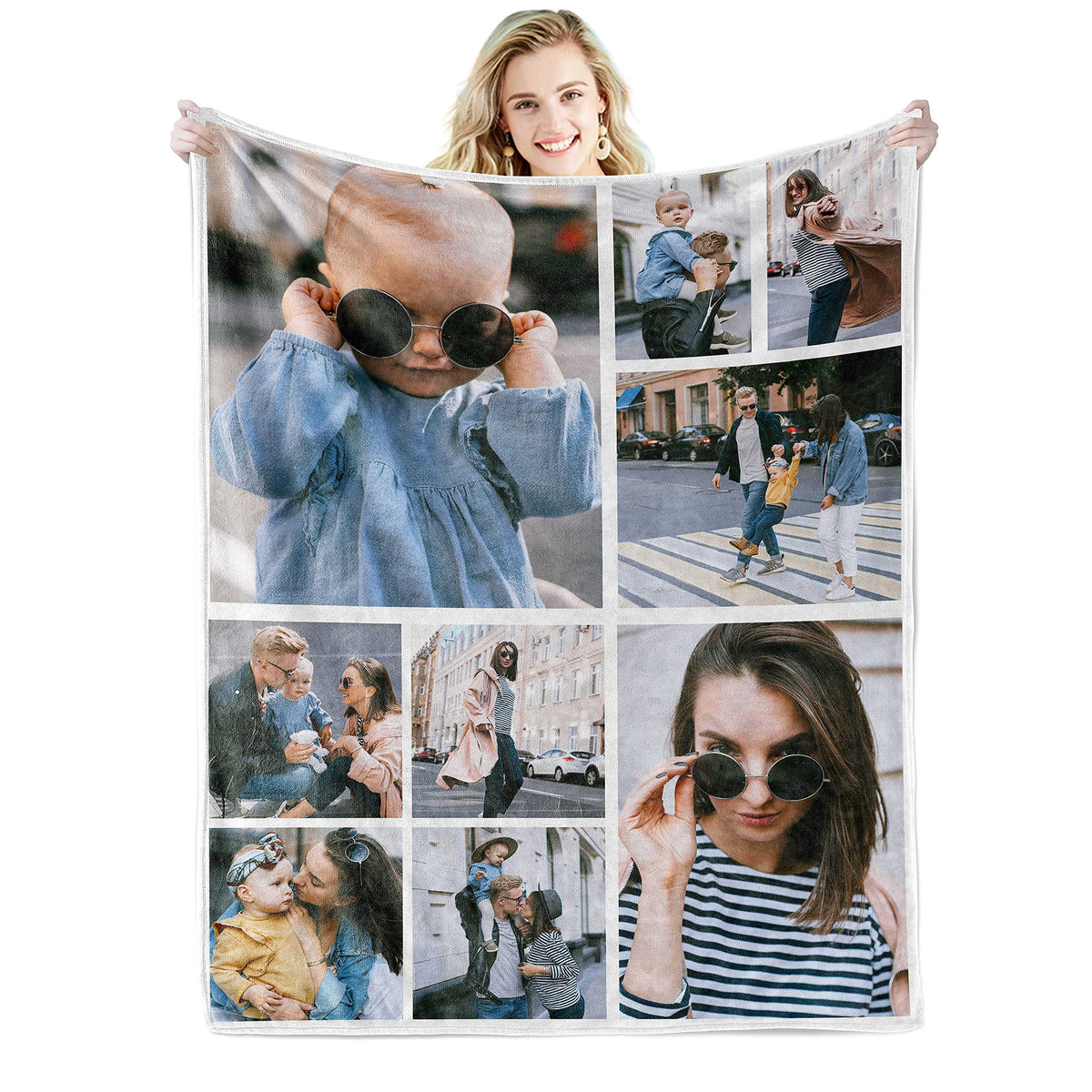 Custom Blanket with Photo, Funny Gifts for Boyfriend,Dad,Mom,Friends,New Year,Birthday