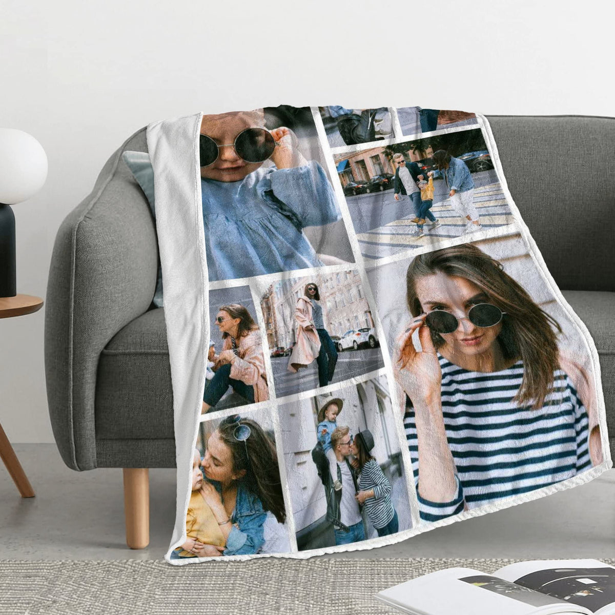 Custom Blanket with Photo, Funny Gifts for Boyfriend,Dad,Mom,Friends,New Year,Birthday