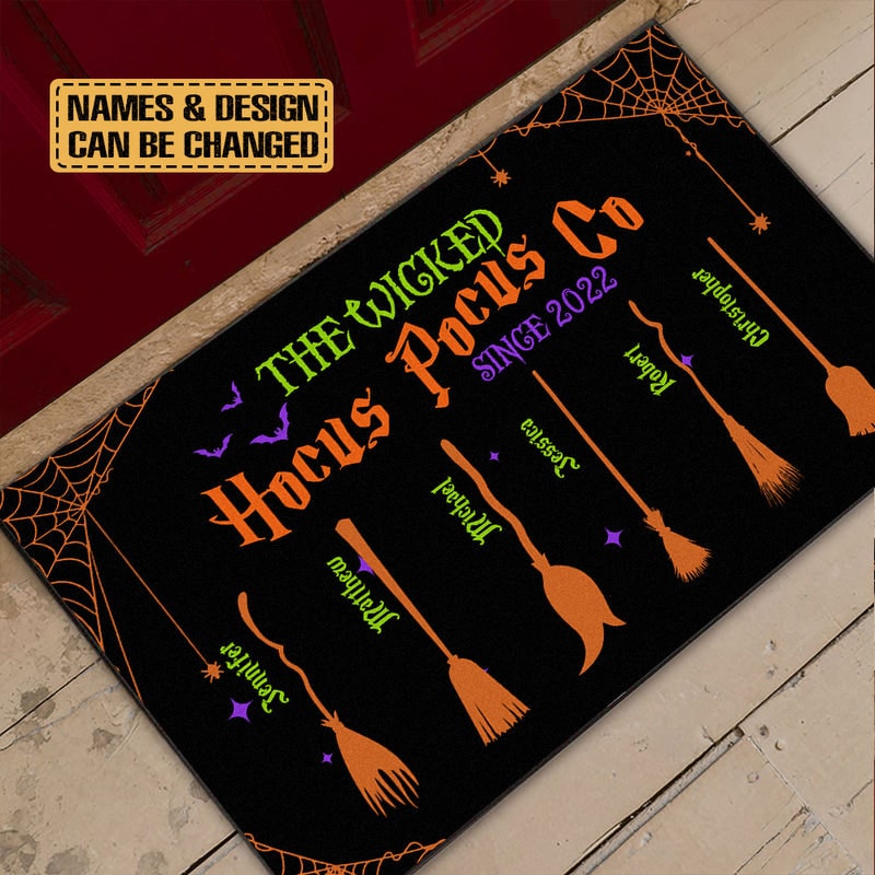 Personalized Halloween Broom Doormat