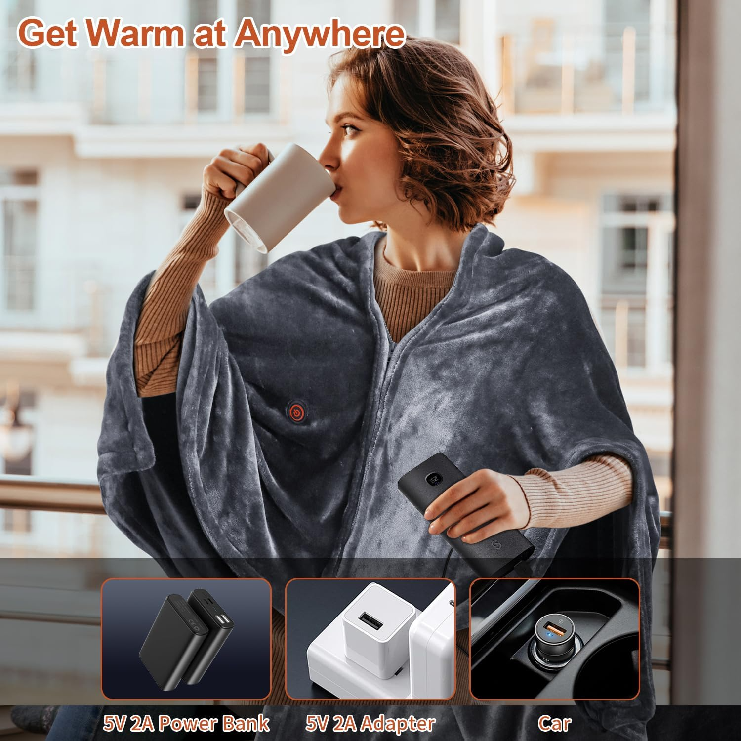 Heated Blanket Shawl(Free Shipping!)
