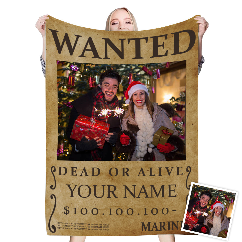 Custom Photo/Name Blankets Personalized Christmas Blanket