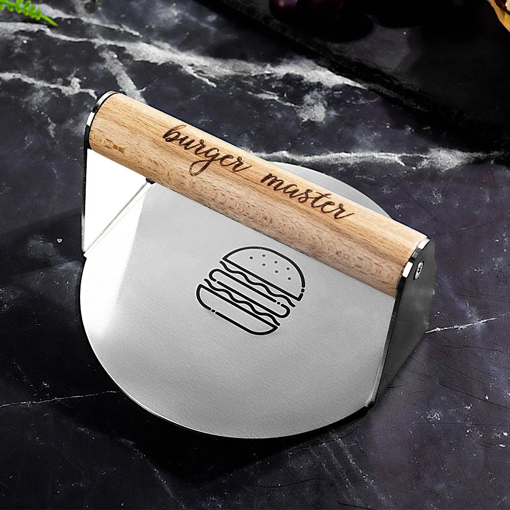 Personalized Engraved Burger Press Stainless Steel