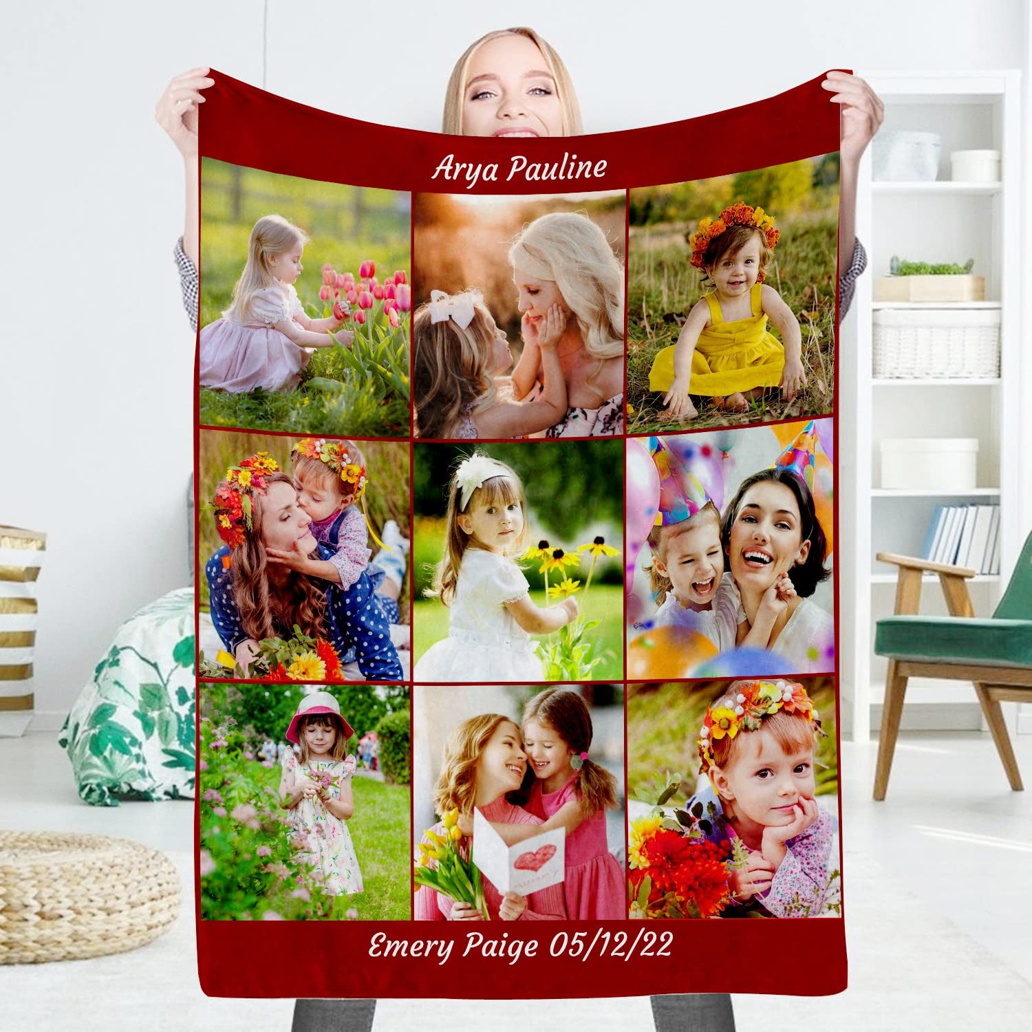 Custom Blanket with Photo, Funny Gifts for Boyfriend,Dad,Mom,Friends,New Year,Birthday