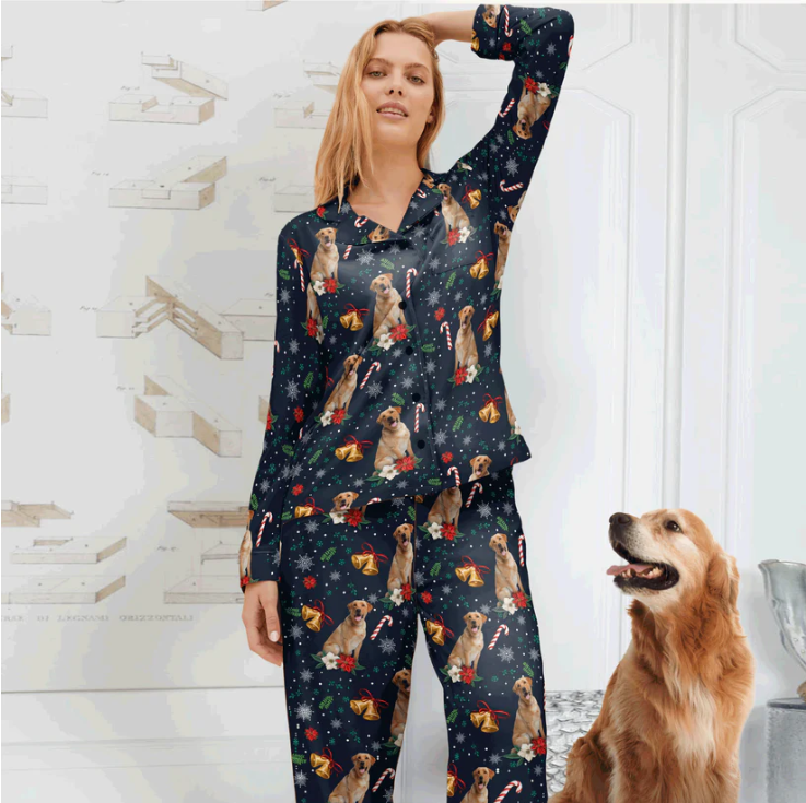 Christmas Pajamas Set - Personalized Photo Women's Pajamas Set