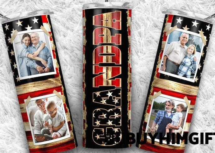 Black And Gold Color Scheme Grandpa Mug- Personalized Father's Day Gift