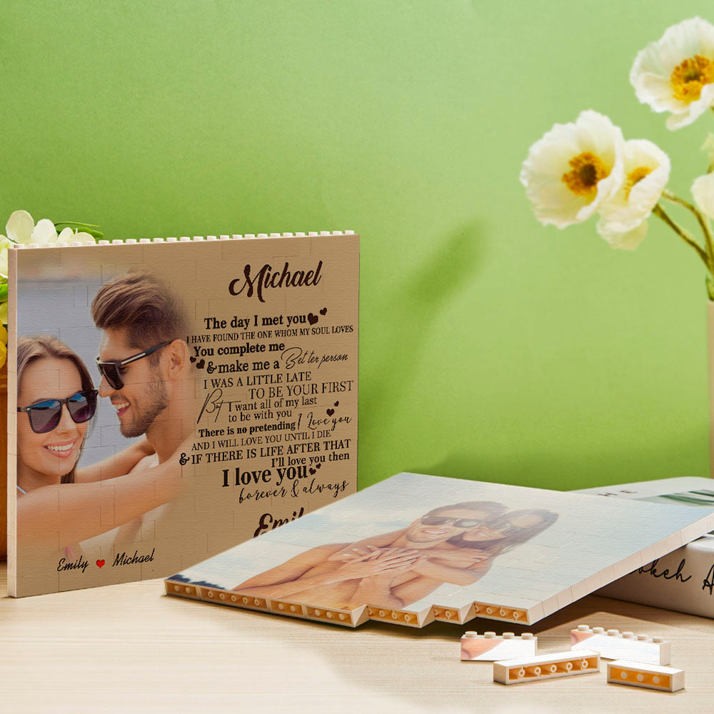 Custom Building Block Puzzle Personalized Photo Brick You Complete Me