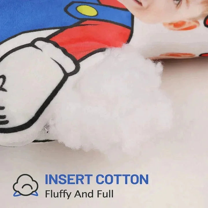 Custom Photo Face Pillow, Merry Christmas Santa Claus Face Pillow, Face Picture Pillow Doll Face Body Pillow Personalized Doll