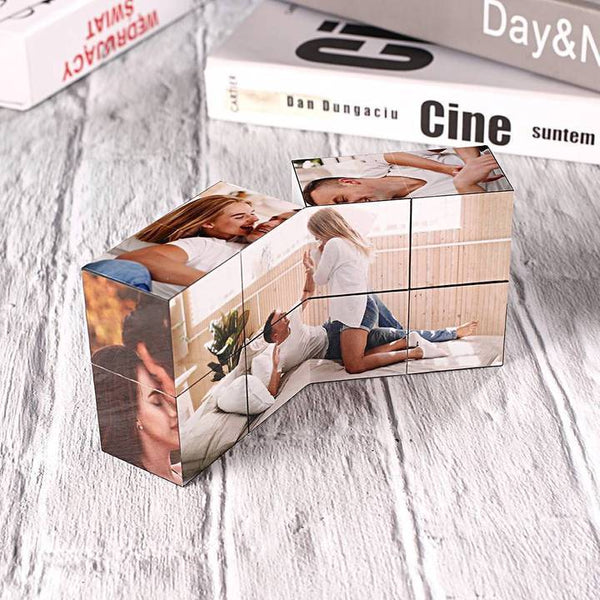 Custom Infinity Photo Cube, Multi Photo Rubix Cube, Creative Gifts for Love