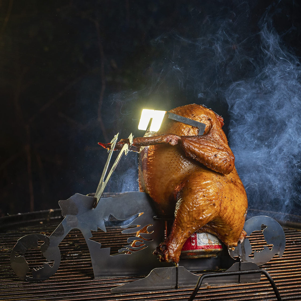 Best Gift Beer can chicken stand- American motorcycle BBQ