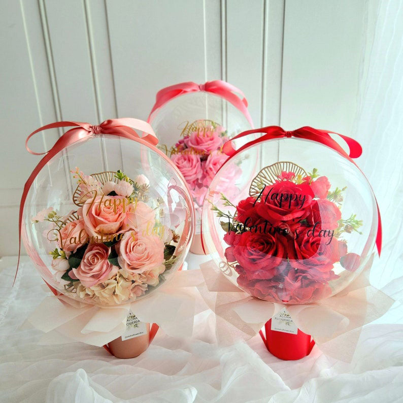 ROSE Flower Balloon / Mother's Day, Special Gift, anniversary, Mothers Day, Graduation, Birthday, Congratulations, Personalized