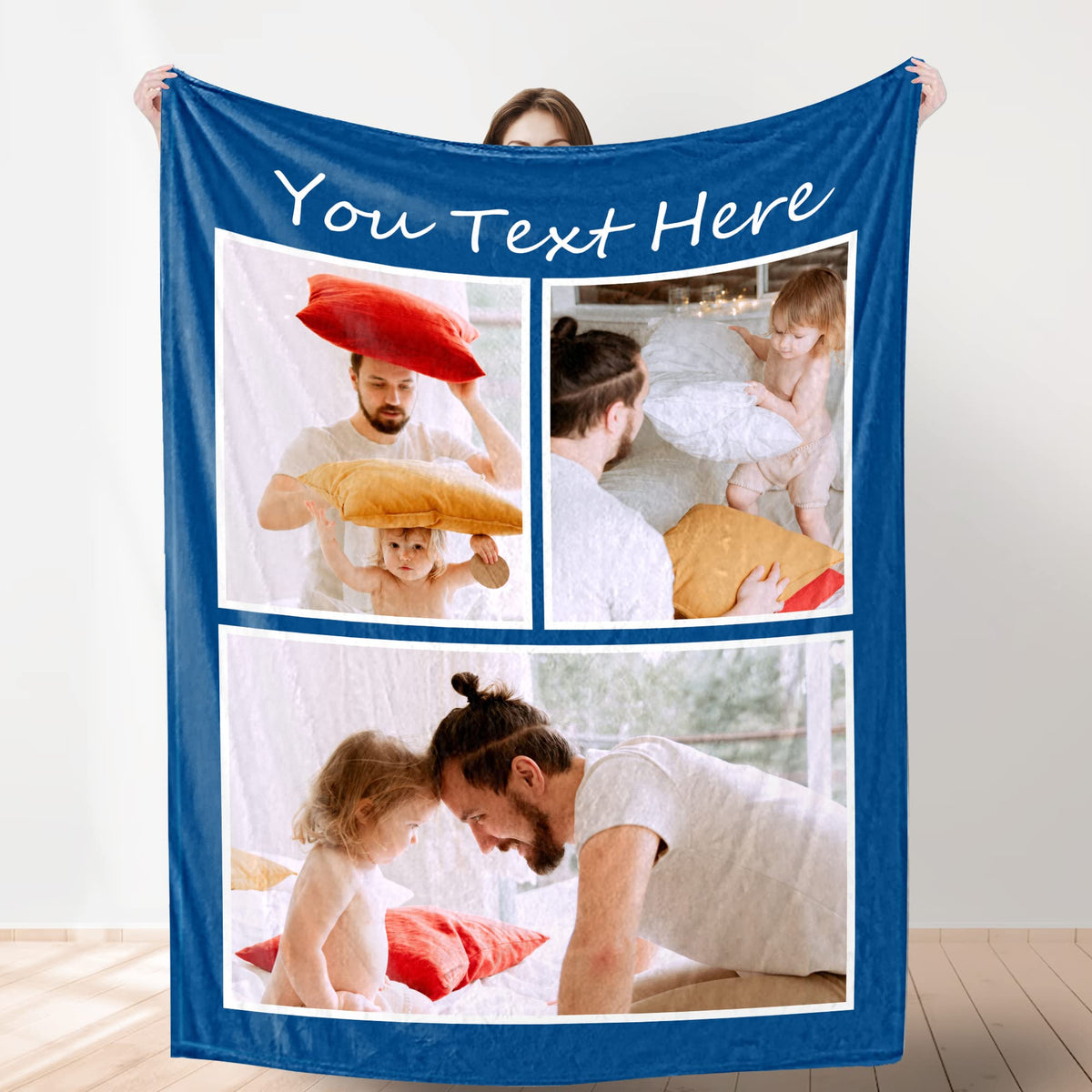 Custom Blanket with Photo, Funny Gifts for Boyfriend,Dad,Mom,Friends,New Year,Birthday
