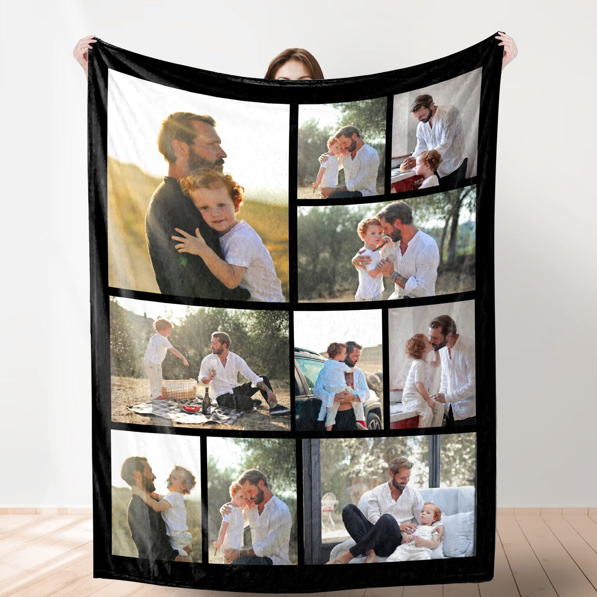 Custom Blanket with Photo, Funny Gifts for Boyfriend,Dad,Mom,Friends,New Year,Birthday