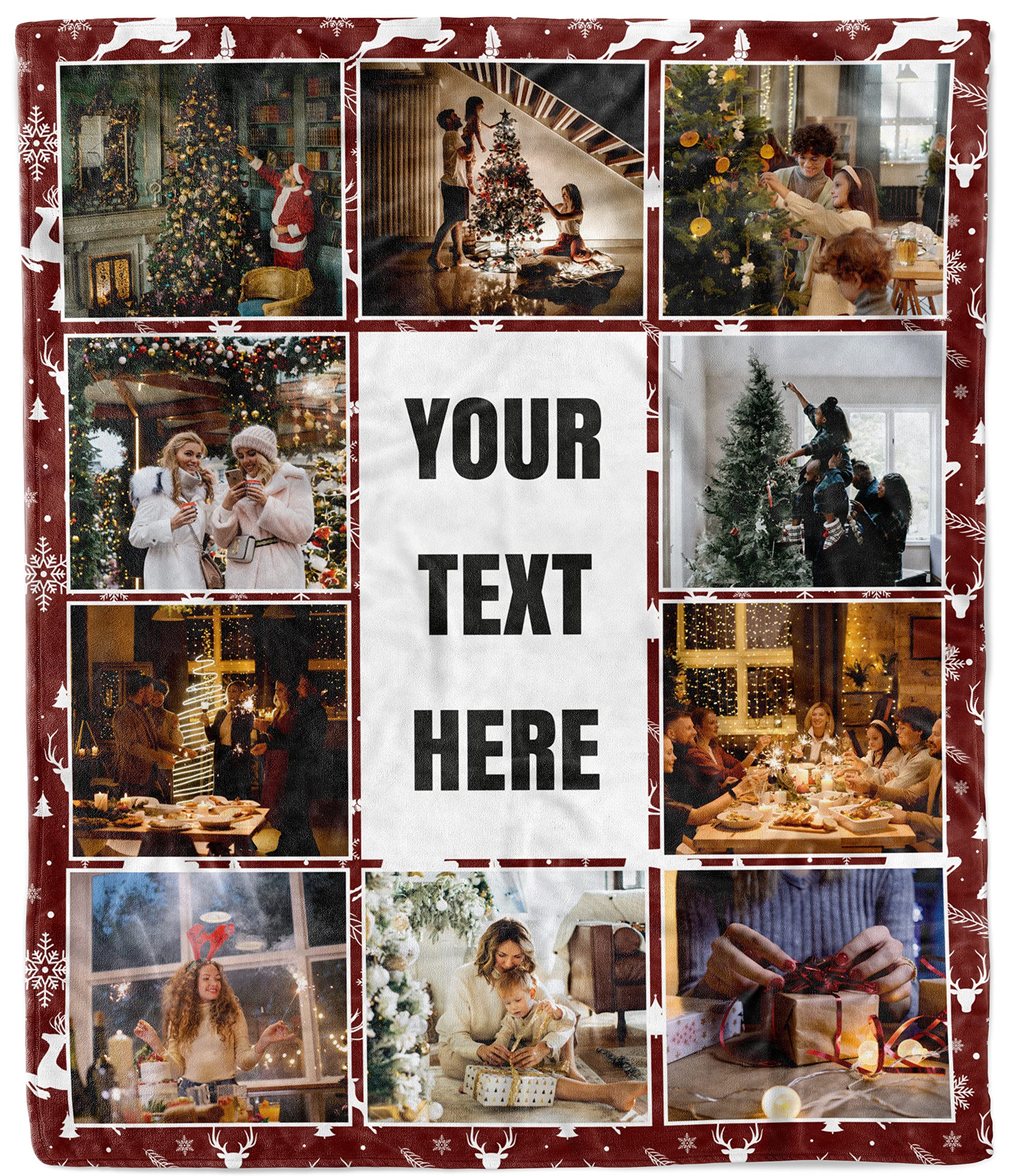 Custom Blanket with Photo, Funny Gifts for Boyfriend,Dad,Mom,Friends,New Year,Birthday