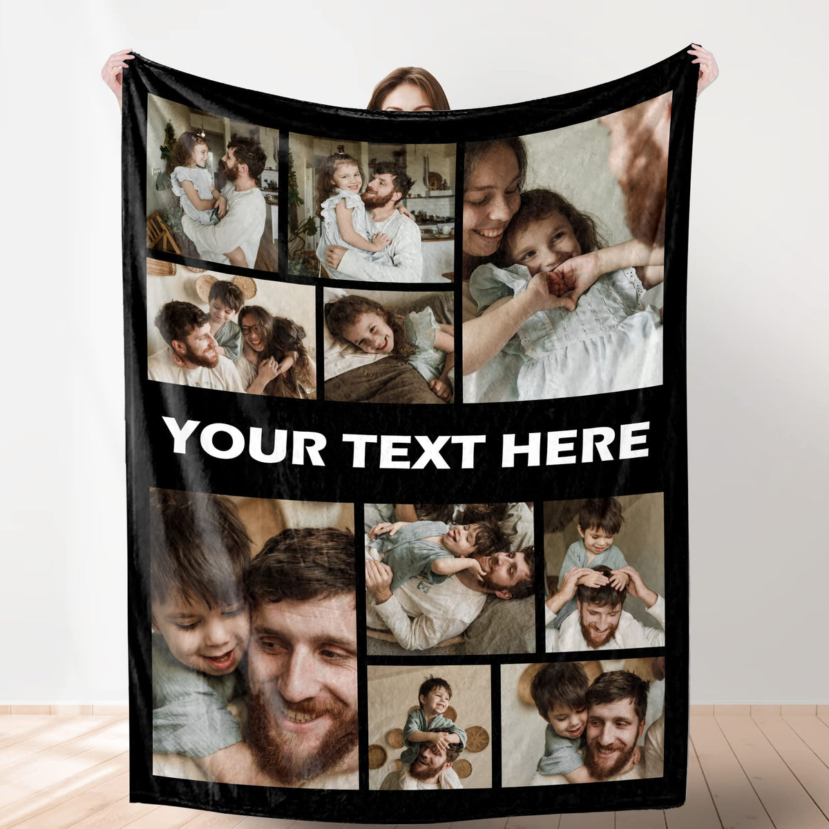 Custom Blanket with Photo, Funny Gifts for Boyfriend,Dad,Mom,Friends,New Year,Birthday