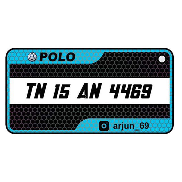 CARBON GEL NUMBER PLATE KEYCHAIN
