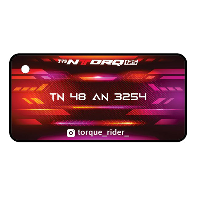 RETRO GEL NUMBER PLATE KEYCHAIN