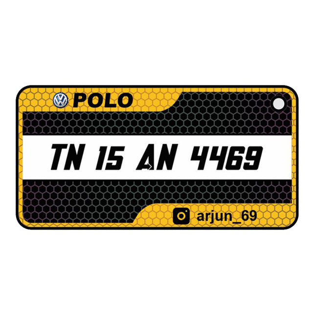 CARBON GEL NUMBER PLATE KEYCHAIN