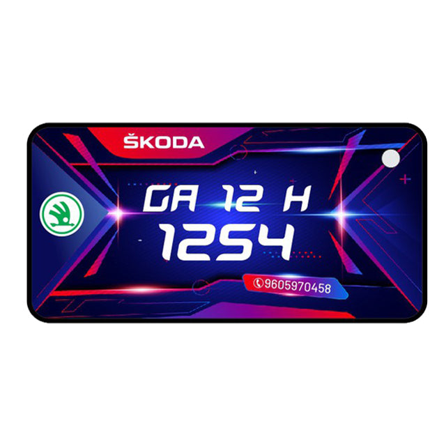 ULTRA-UNIQUE GEL NUMBER PLATE KEYCHAIN