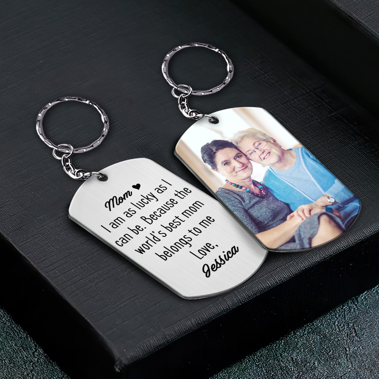 Custom Photo World's Best Mom - Gift For Mom, Mother, Grandma - Personalized Aluminum Keychain