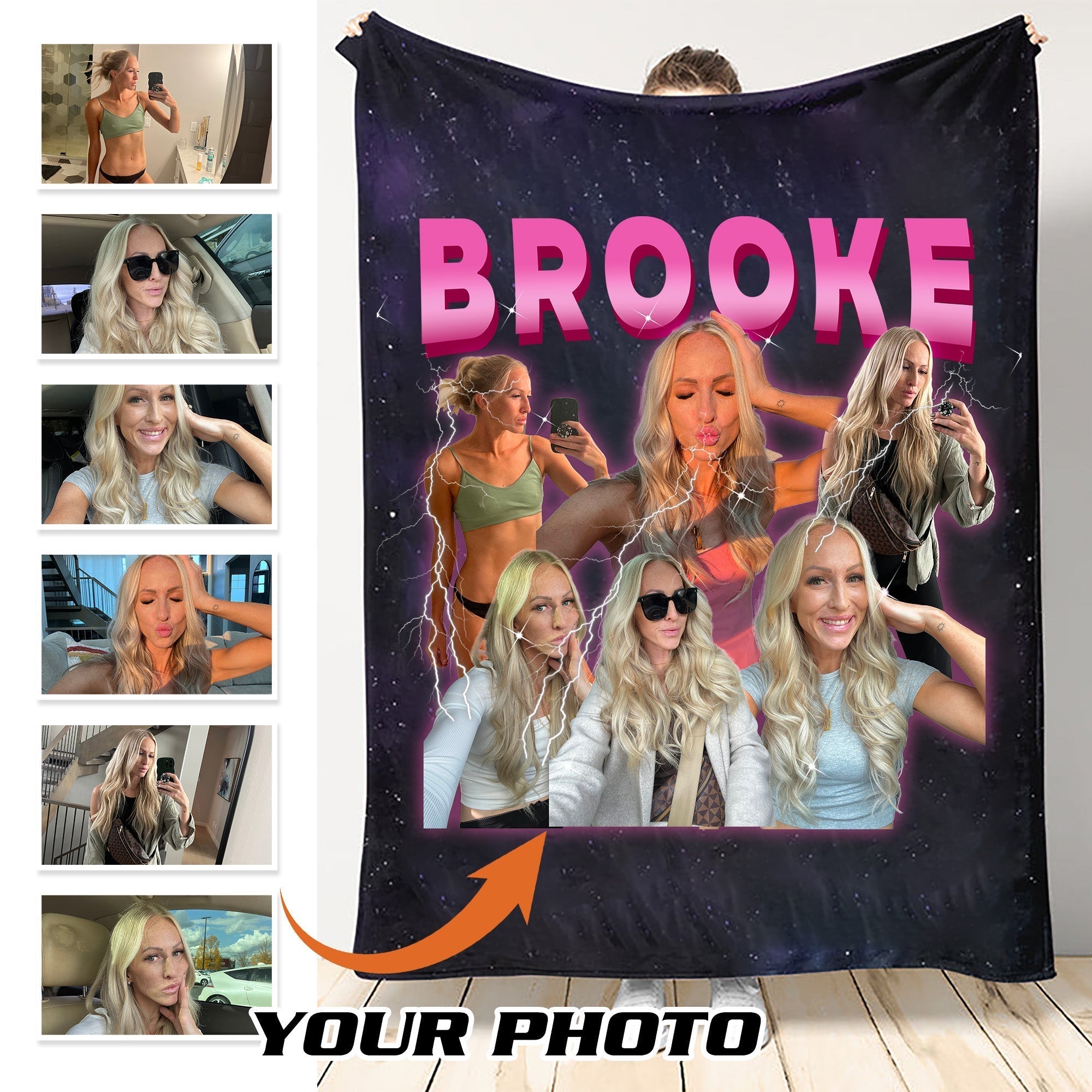Custom Photo Vintage Blanket for Gift