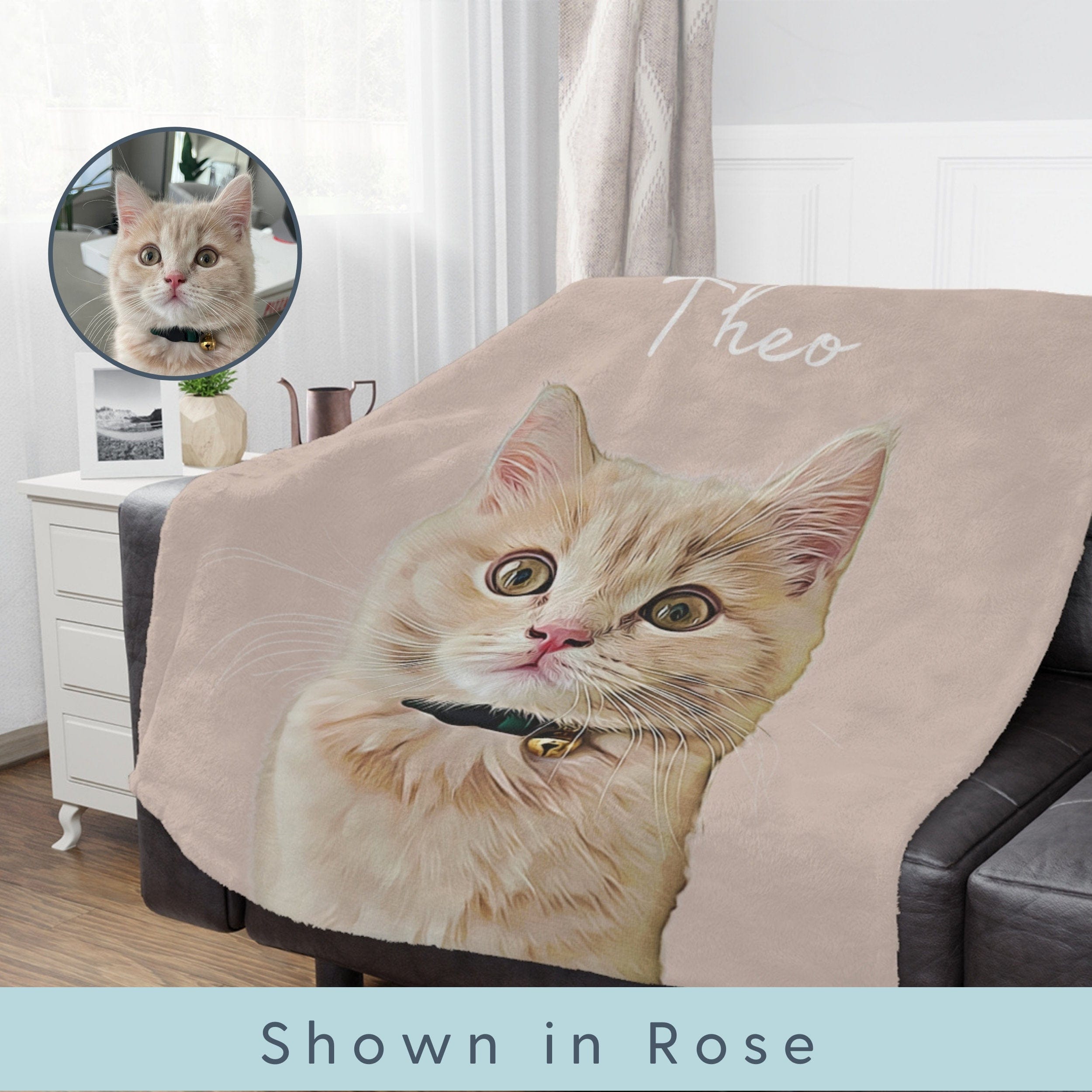 Custom Pet Blanket Using Pet Photo + Name Custom Dog Blanket Personalized Dog Blankets Cat Picture Blanket Pet Photo Blanket