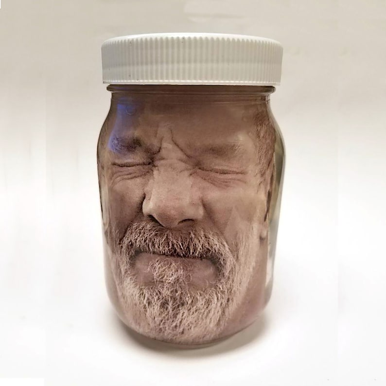 Halloween Decoration YOUR FACE in jar, Scary Halloween Décor