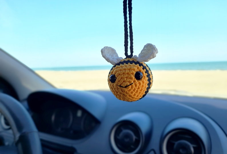 BUMBLEBEE Car Accessories For Women, Car Decor, Car Charm, Rear View Mirror, Car Hanging Accessory, Spring Decor, Car Ornament