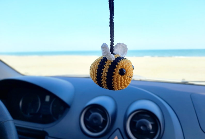 BUMBLEBEE Car Accessories For Women, Car Decor, Car Charm, Rear View Mirror, Car Hanging Accessory, Spring Decor, Car Ornament