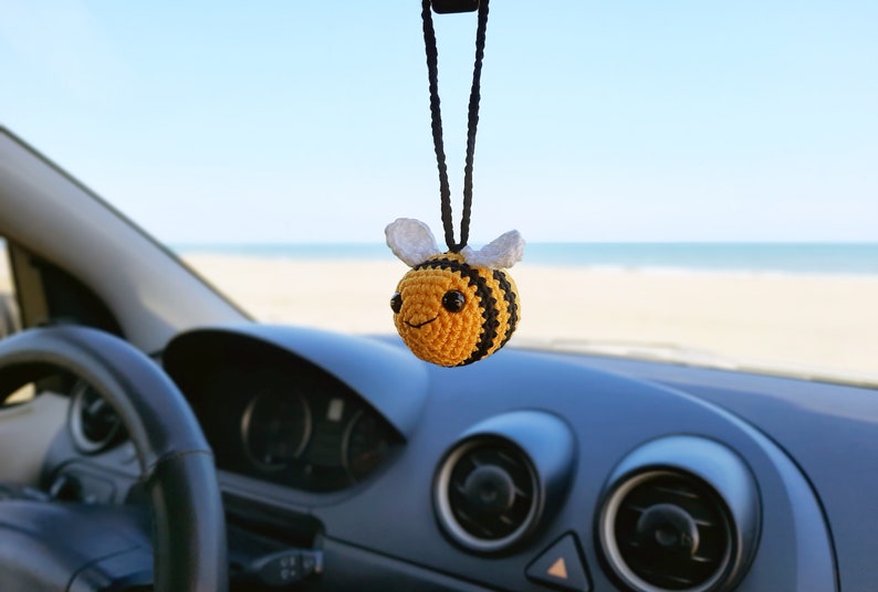 BUMBLEBEE Car Accessories For Women, Car Decor, Car Charm, Rear View Mirror, Car Hanging Accessory, Spring Decor, Car Ornament