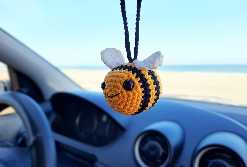 BUMBLEBEE Car Accessories For Women, Car Decor, Car Charm, Rear View Mirror, Car Hanging Accessory, Spring Decor, Car Ornament