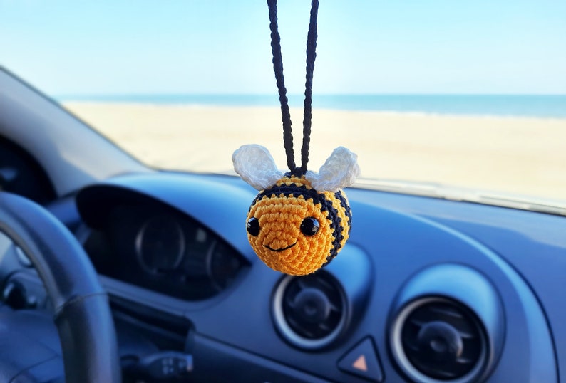 BUMBLEBEE Car Accessories For Women, Car Decor, Car Charm, Rear View Mirror, Car Hanging Accessory, Spring Decor, Car Ornament