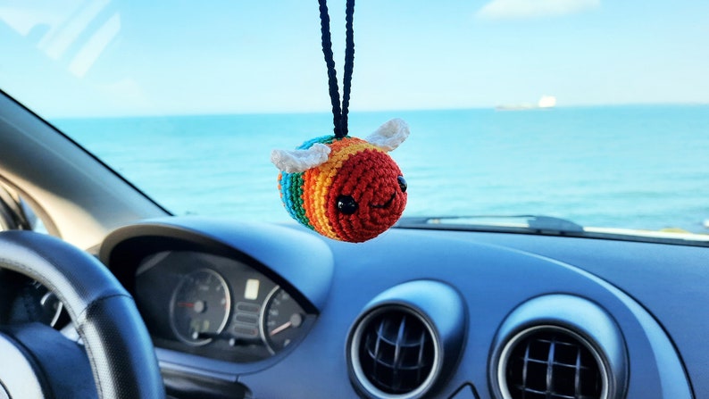 BUMBLEBEE Car Accessories For Women, Car Decor, Car Charm, Rear View Mirror, Car Hanging Accessory, Spring Decor, Car Ornament