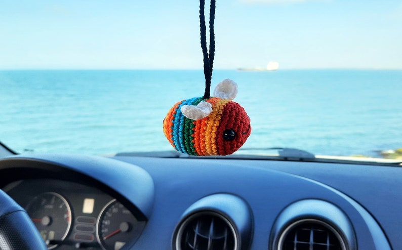BUMBLEBEE Car Accessories For Women, Car Decor, Car Charm, Rear View Mirror, Car Hanging Accessory, Spring Decor, Car Ornament
