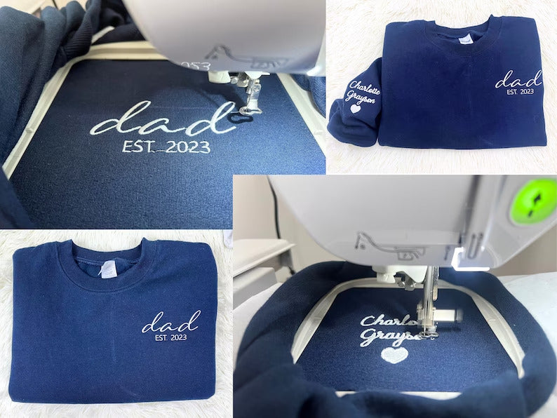 The Cool Dad EST 2023 Crewneck Embroidered