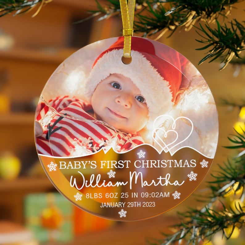 Baby's First Christmas Glass Ornament