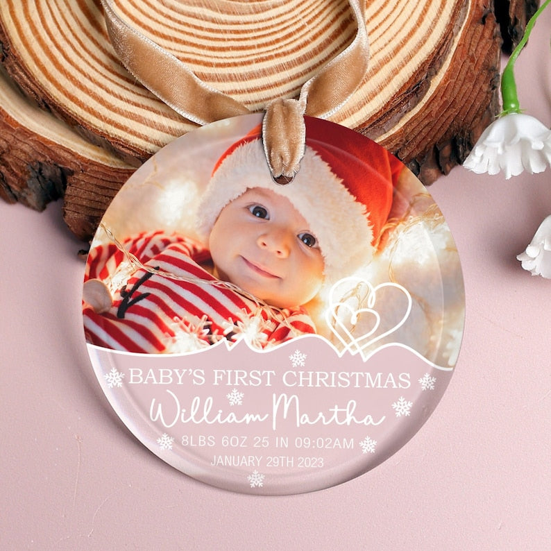 Baby's First Christmas Glass Ornament