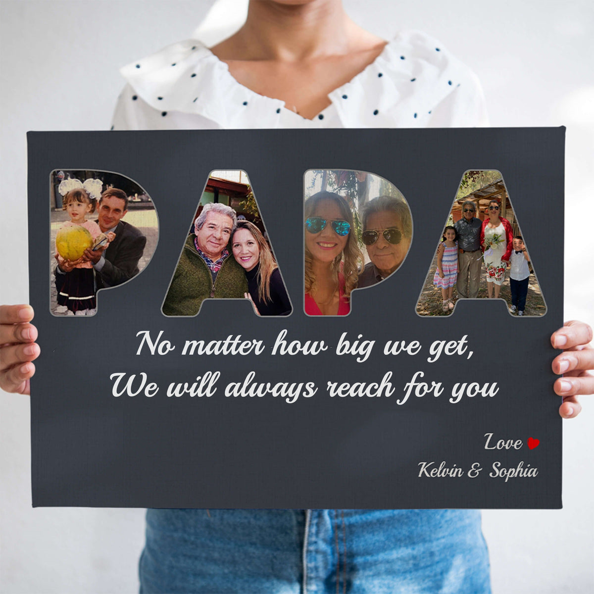 DAD Custom Photo Canvas Gift