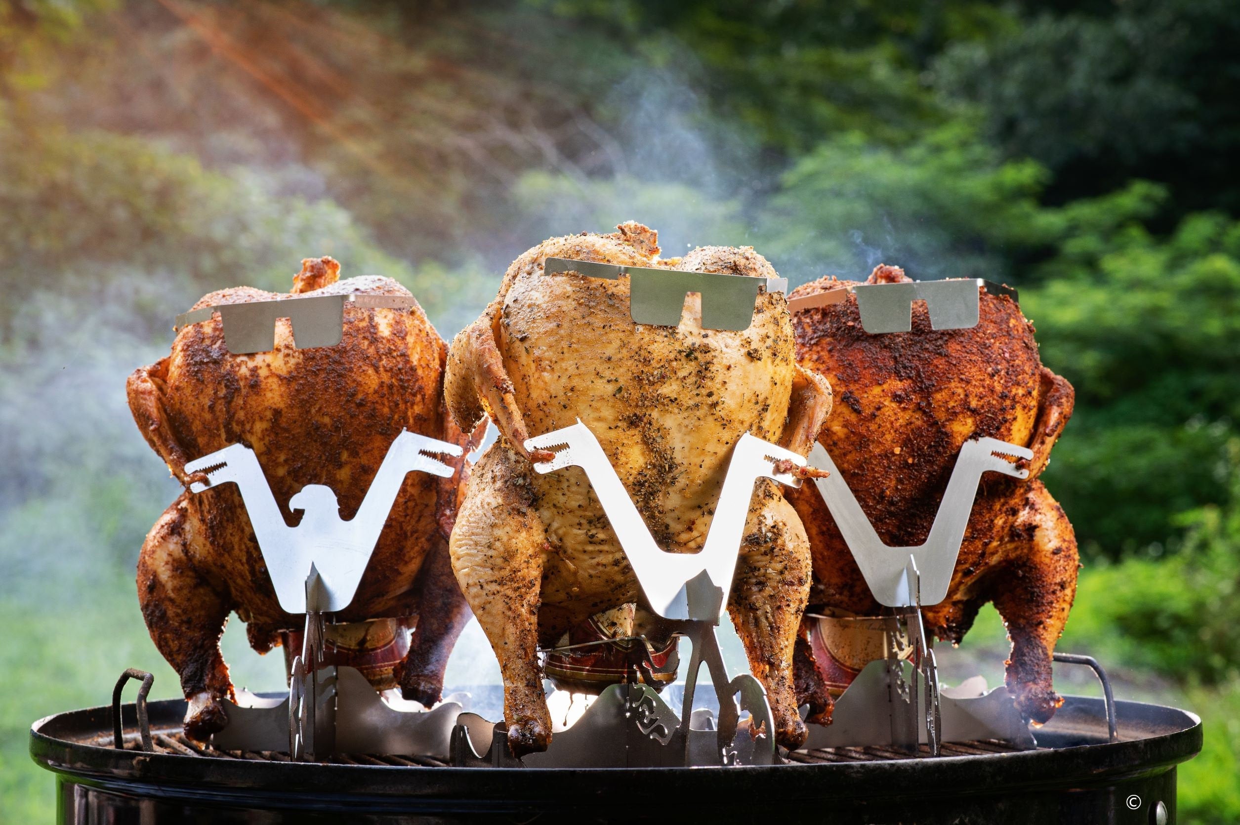 Best Gift Beer can chicken stand- American motorcycle BBQ